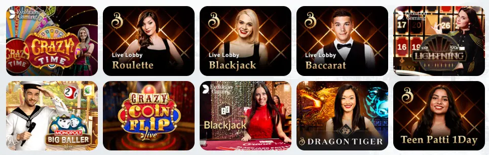 Giochi dal vivo del casinò SUPERBOSS CASINO