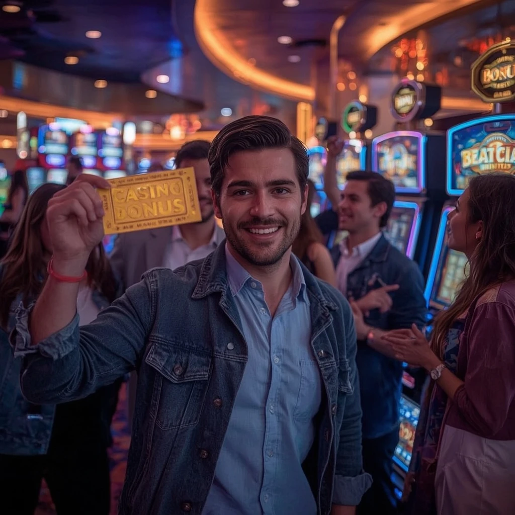 una persona con un bonus del casinò SUPERBOSS CASINO